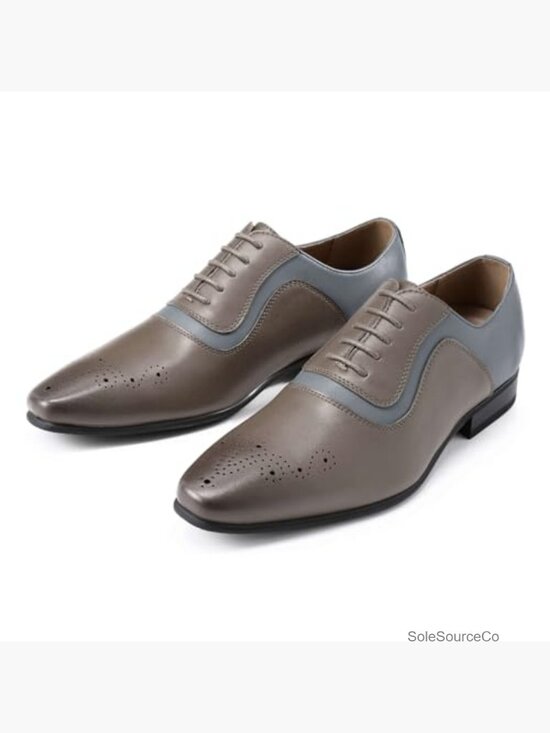 Men\'s Dress Oxfords Cap Toe Formal Shoes Lace Up Non-Slip Sole Cushioned Insole